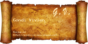 Gondi Vivien névjegykártya